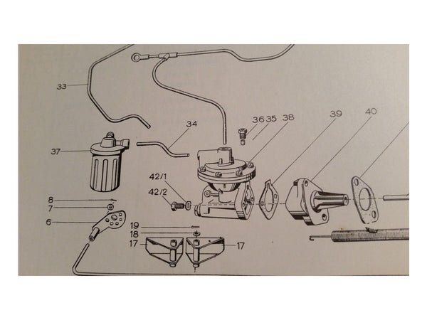 Porsche 356 Pre A Fuel line sleeve 539.08.201 and union nut 539.08.202