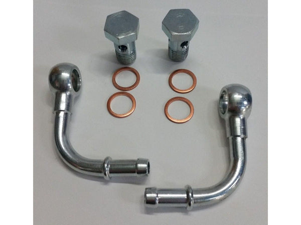 Porsche, Ferrari, Fuel Hose Banjo 90 Degree elbows to suit bendix fuel pumps