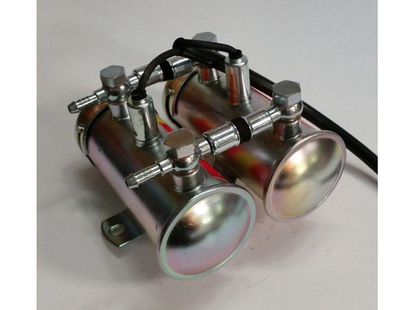 Bendix style fuel pump, M10x1 Banjos and hollow bolts,Fuel hose, chrome end caps