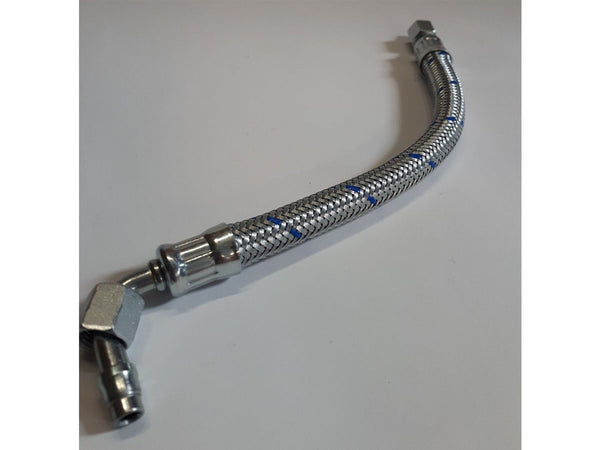 Porsche 356 Pre A Outlet Oil line Period correct Blue chrome-plated braid