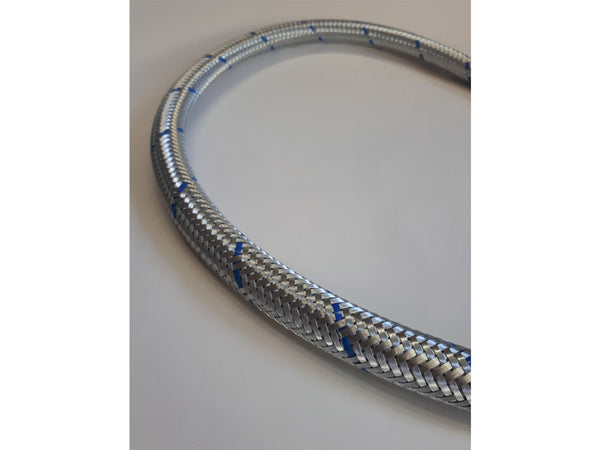 Porsche 356 Carrera Quad cam 11mm oil line period blue braided