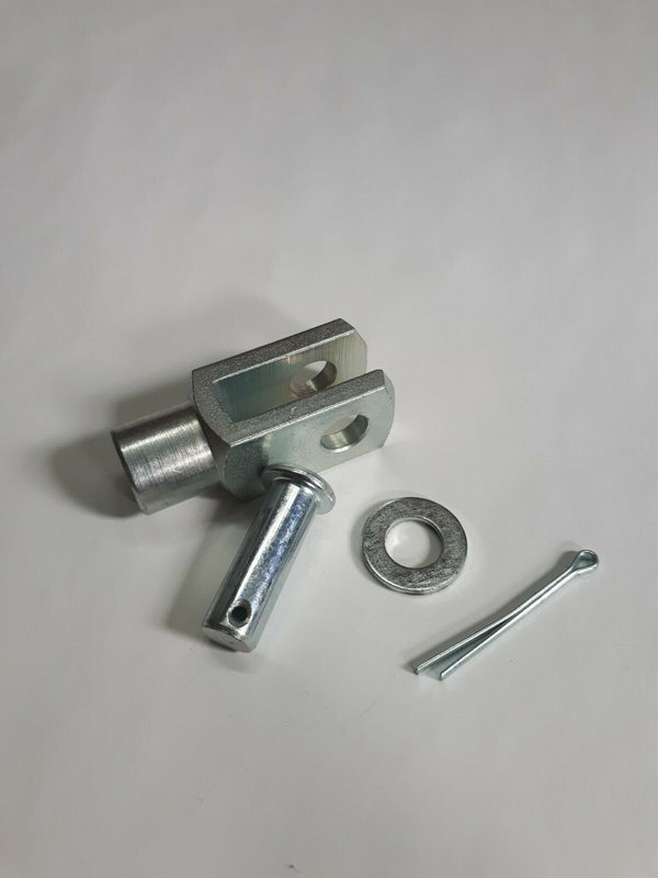 Clevis with pin fork end M12 Steel Zinc