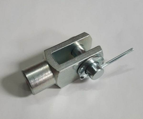 Clevis with pin fork end M12 Steel Zinc