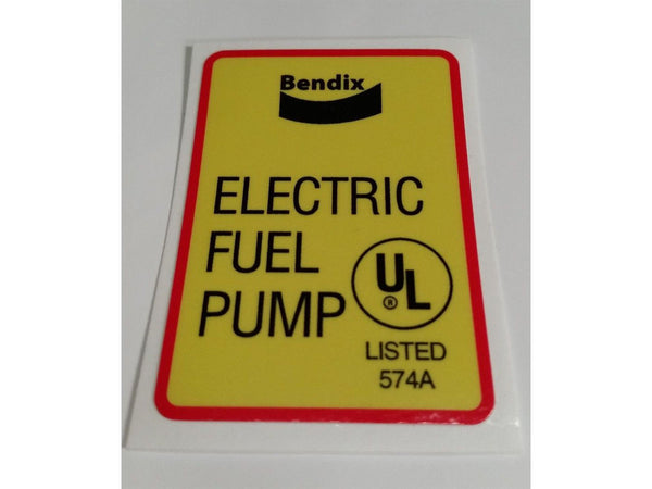 Bendix High Quality Fuel pump sticker