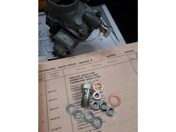 Porsche 356 Pre-A Solex 40 PICB Carburetor connecting kit